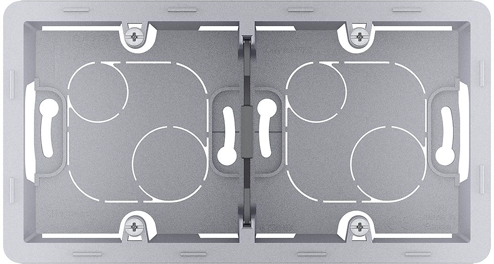 Коробка накладного монтажа 2 поста LEGRAND INSPIRIA Алюминий