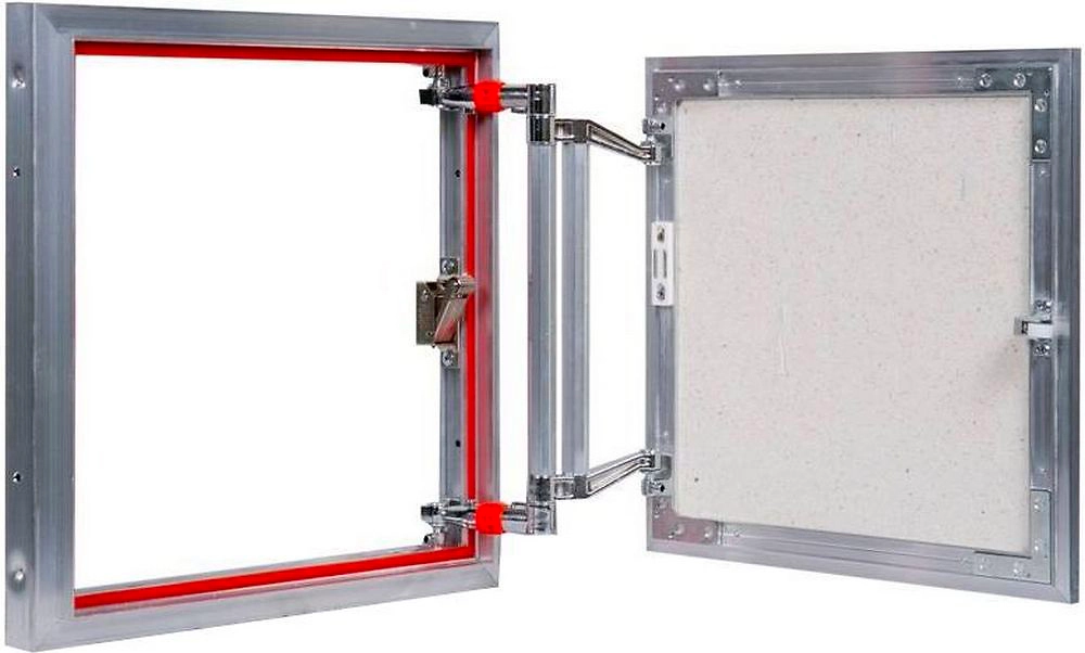 Люк ревизионный 300х300 мм под плитку алюминиевый Практика