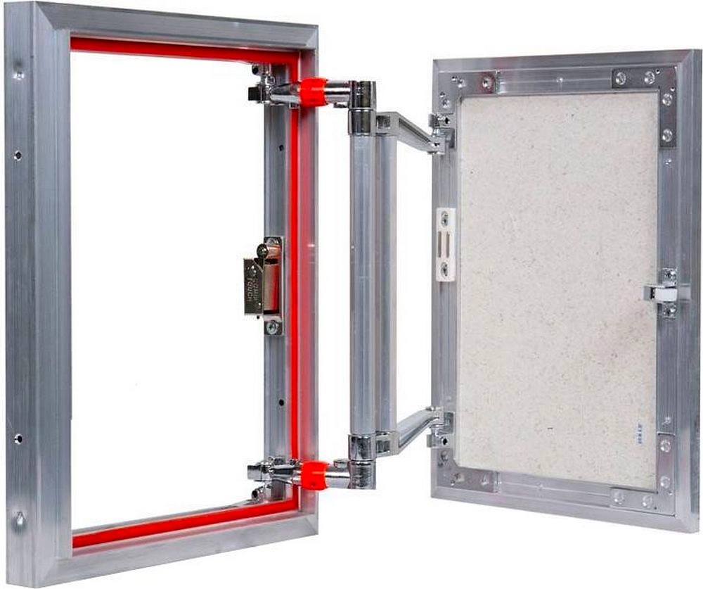 Люк ревизионный 300х400 мм под плитку алюминиевый Практика