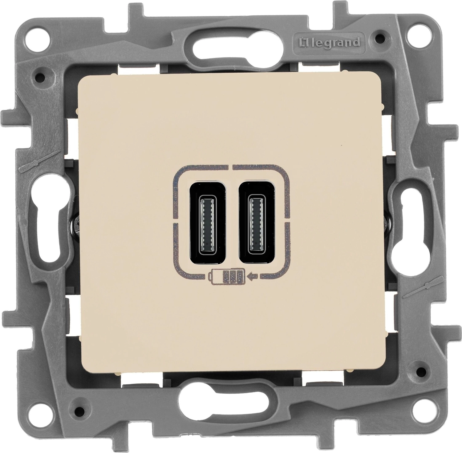 Розетка Legrand Etika USB Type-C бежевая