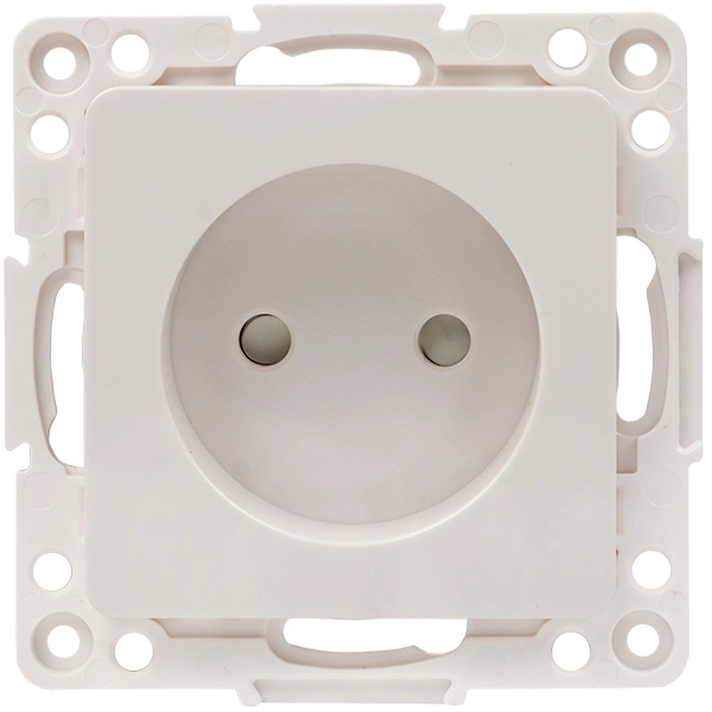 Розетка EKF Стокгольм 1-местная б/з 10 А белый с защ. шторкой