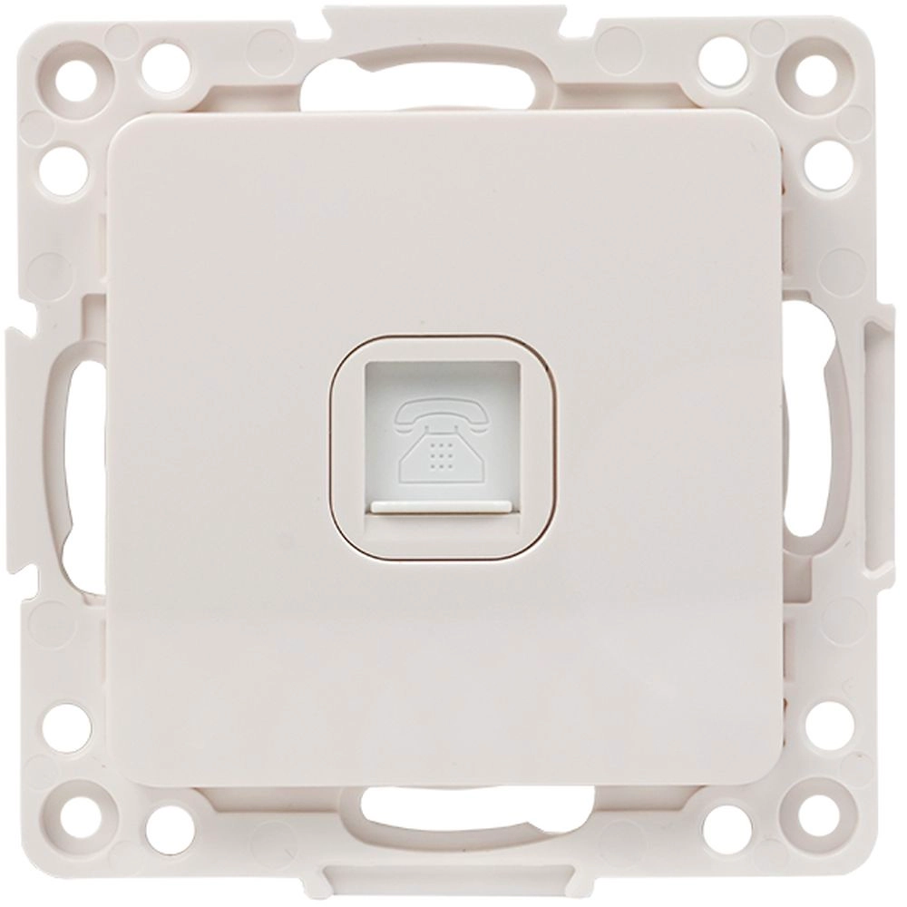 Розетка EKF Стокгольм Phone 1-местная RJ-11 белый