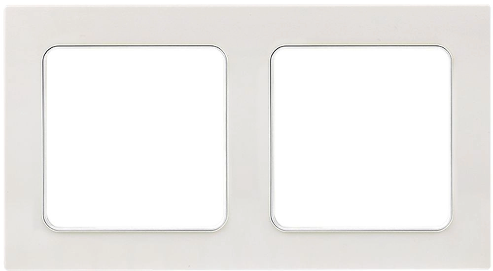 Рамка EKF Стокгольм 2-местная белая