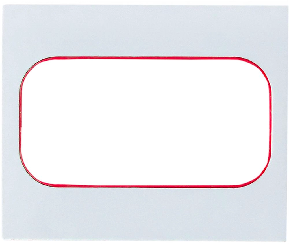 Рамка EKF Стокгольм для розетки 2-местная белая с линией цвета красный