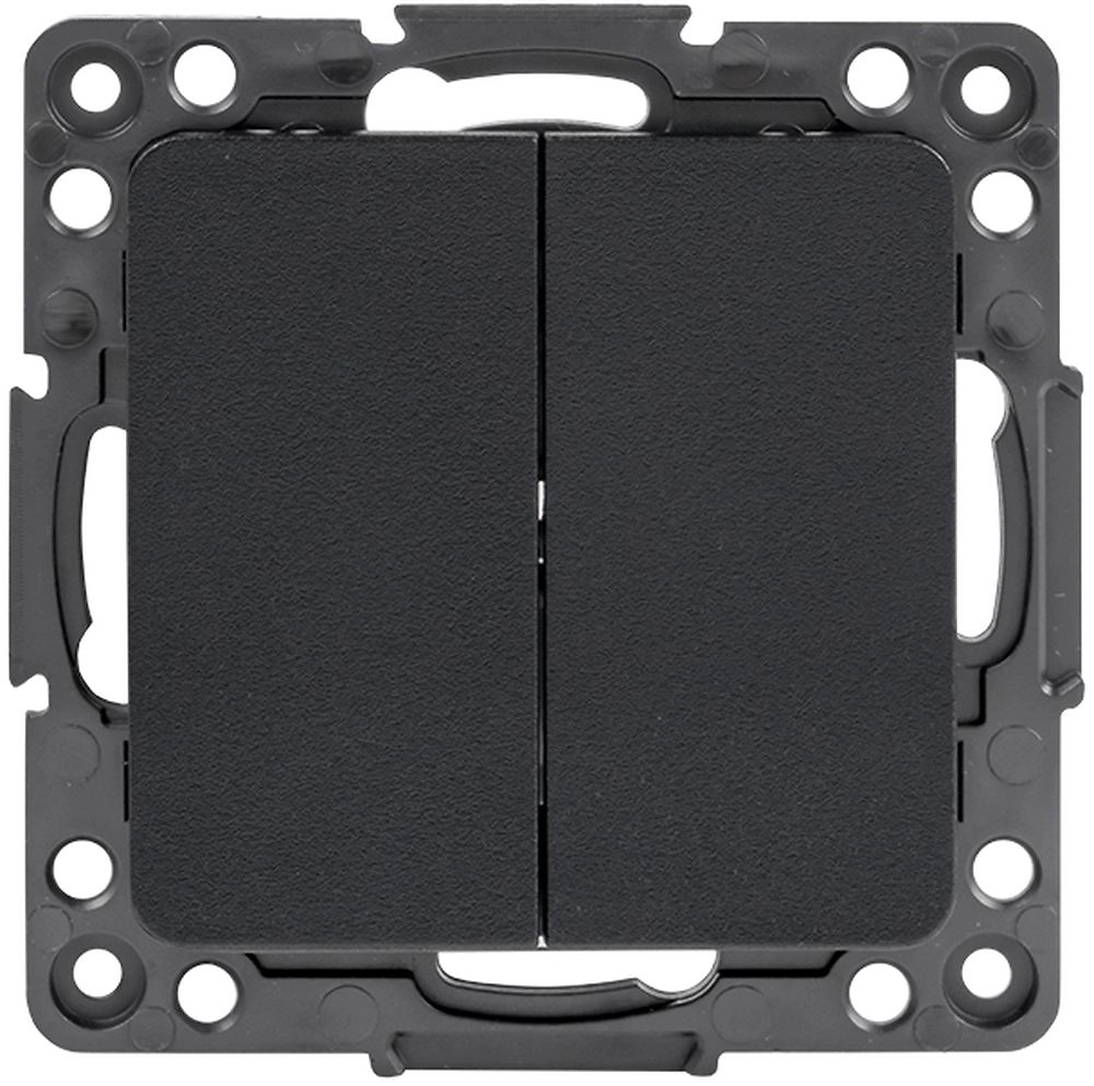 Выключатель EKF Стокгольм 2-кл. 10А черный