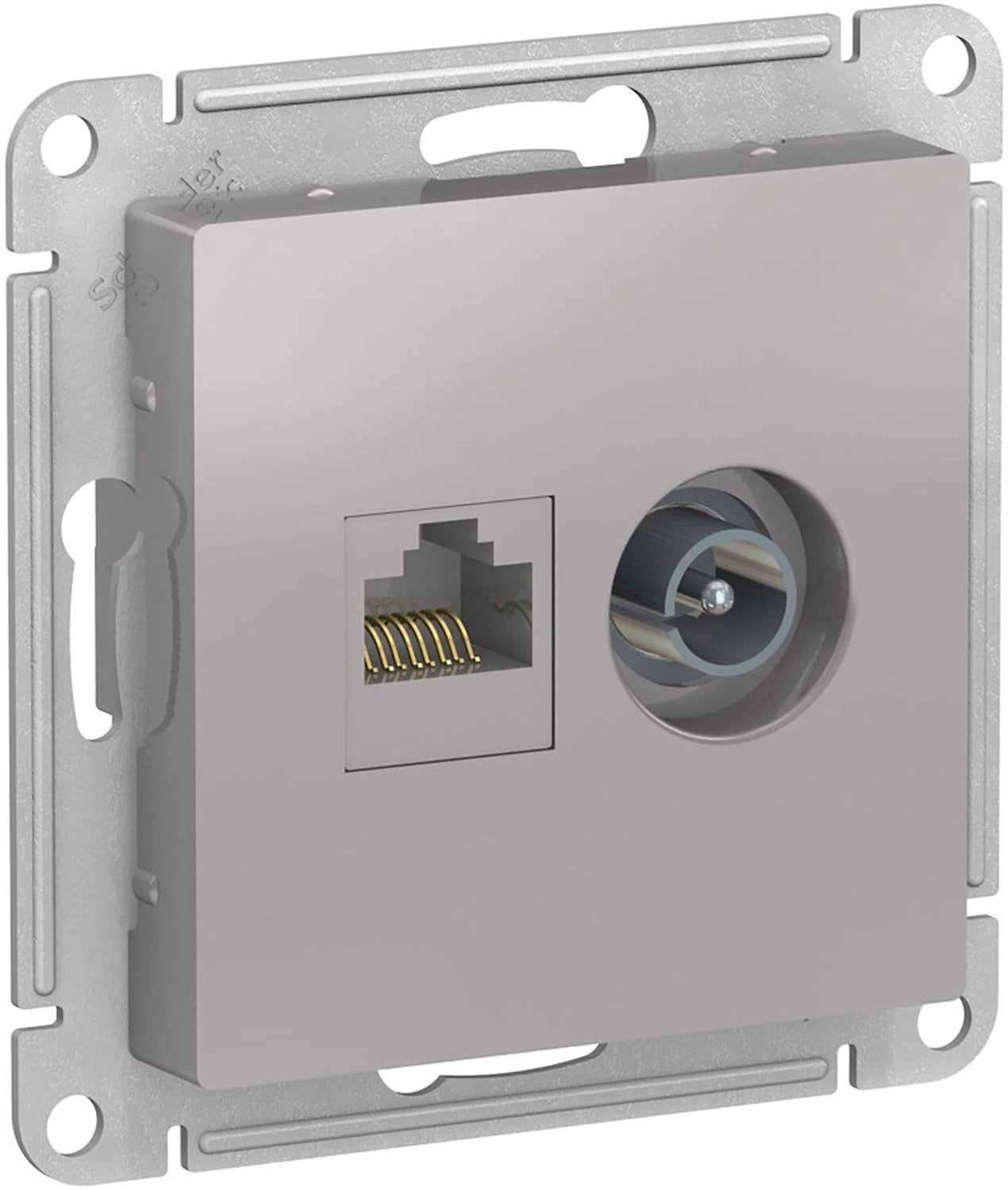 Розетка Schneider Electric AtlasDesign ТВ + RJ45 ATN000389