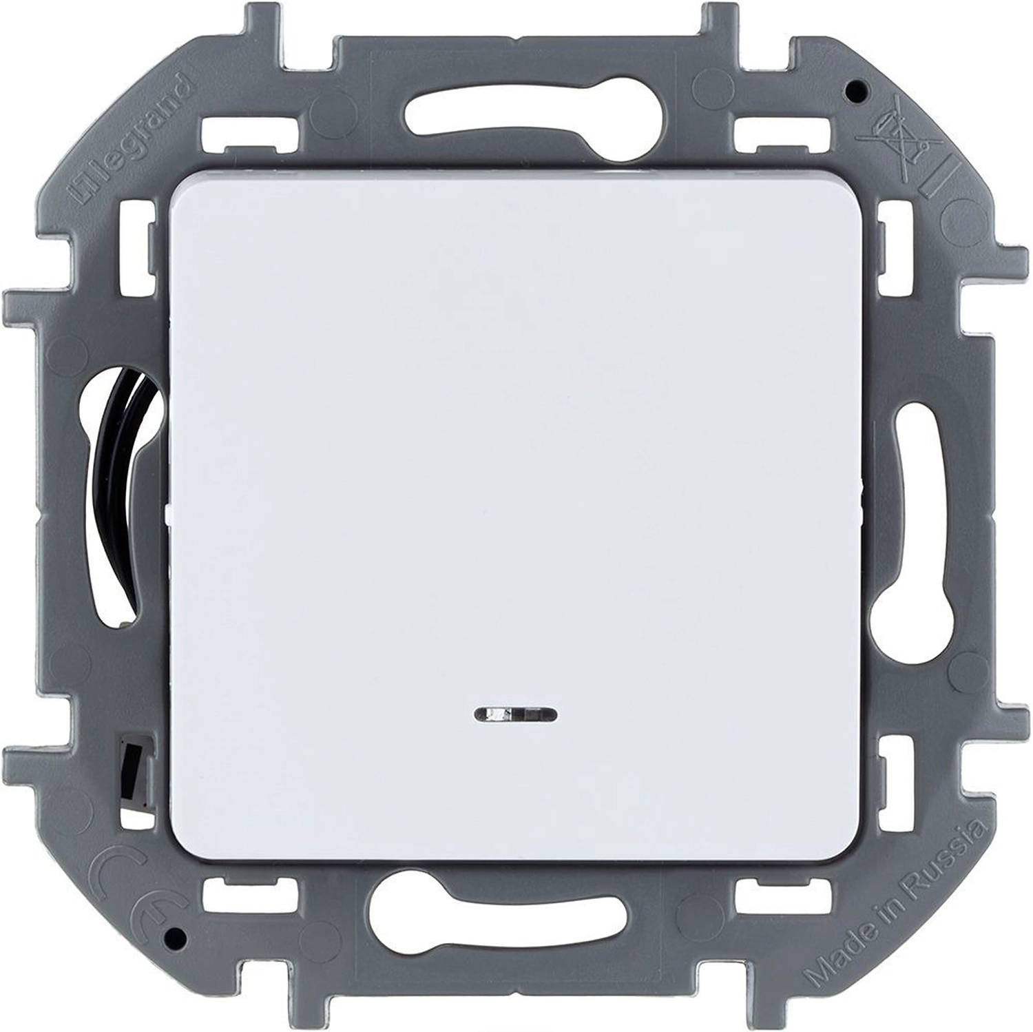 Переключатель Legrand Inspiria 673660 1 клавиша с индикатором белый