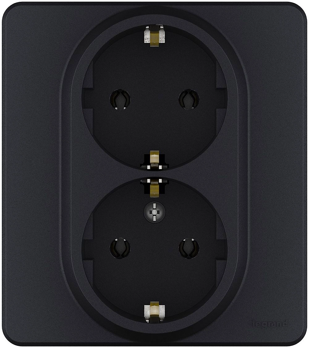 Розетка 2х2К+3 LEGRAND INSPIRIA Антрацит