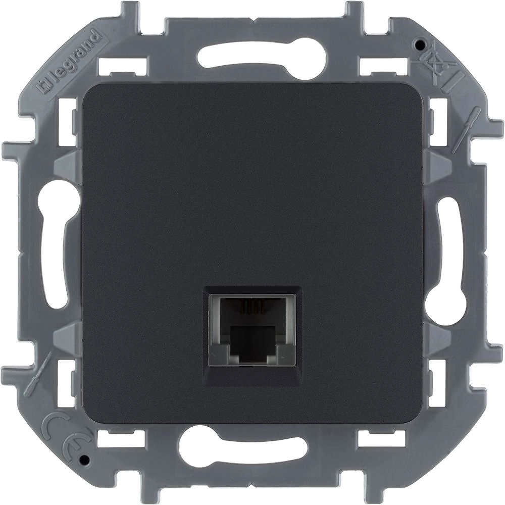 Телефонная розетка RJ11 LEGRAND INSPIRIA Антрацит