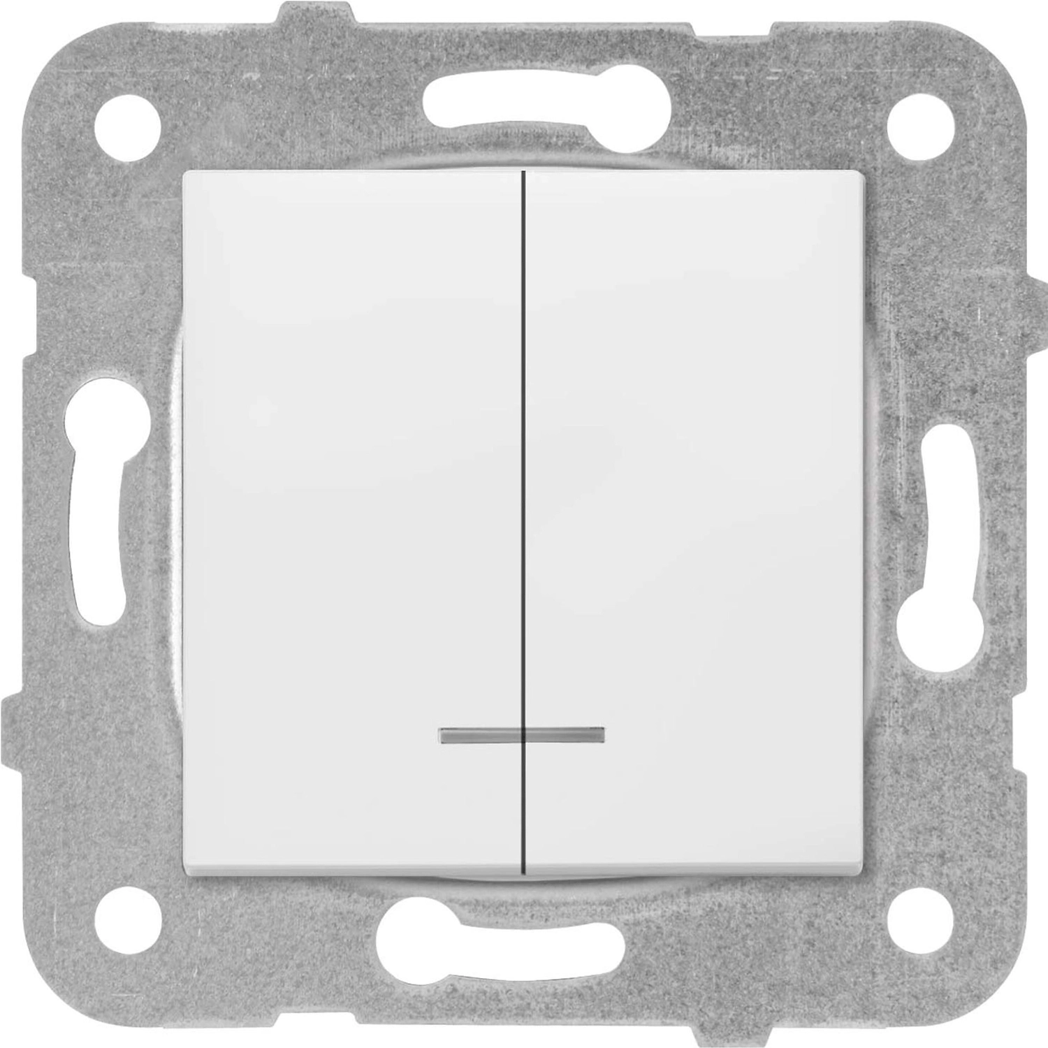 Выключатель Panasonic Karre Plus 2 клавиши с индикацией белый