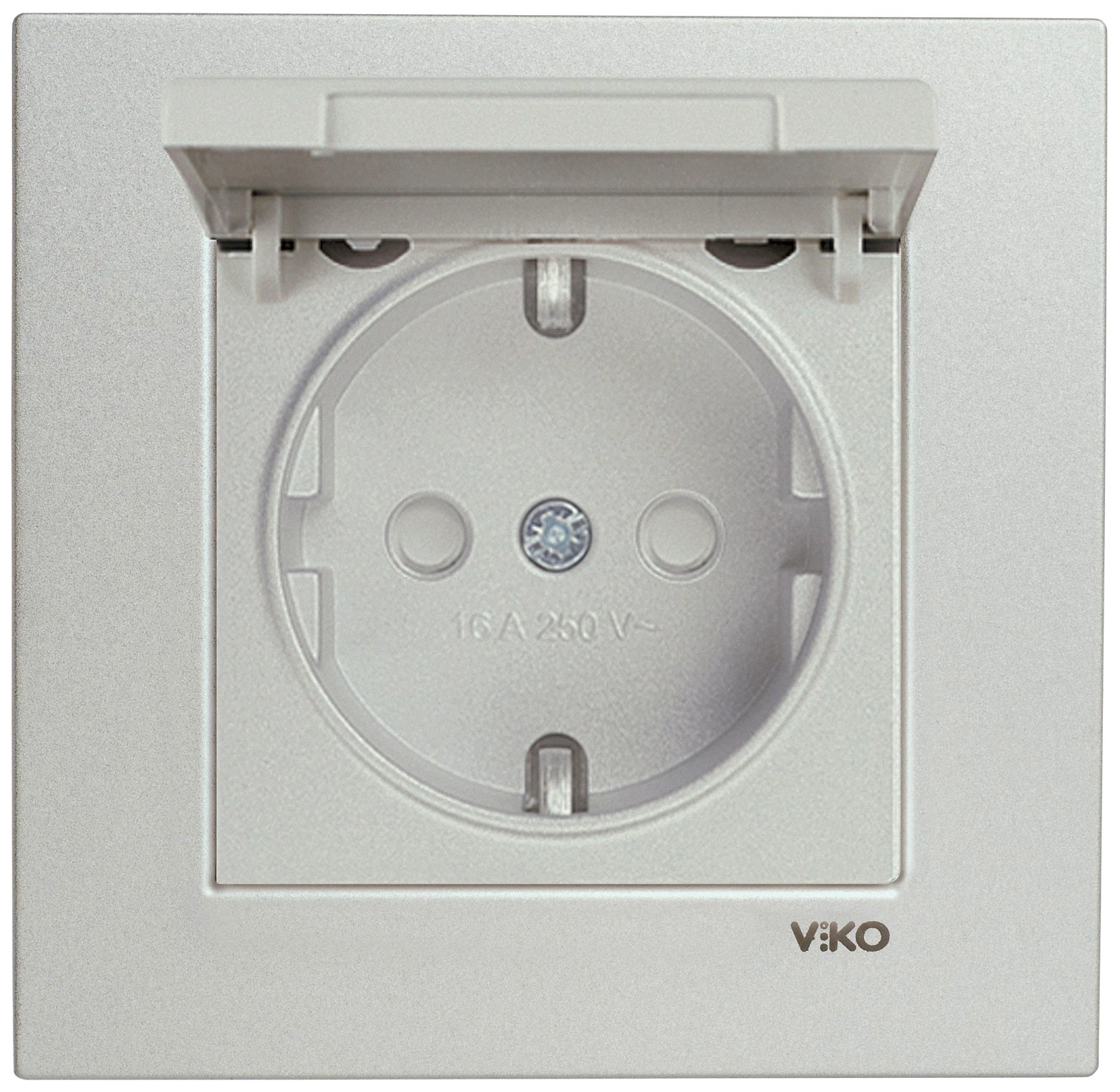 Розетка ViKo Novella с крышкой белая