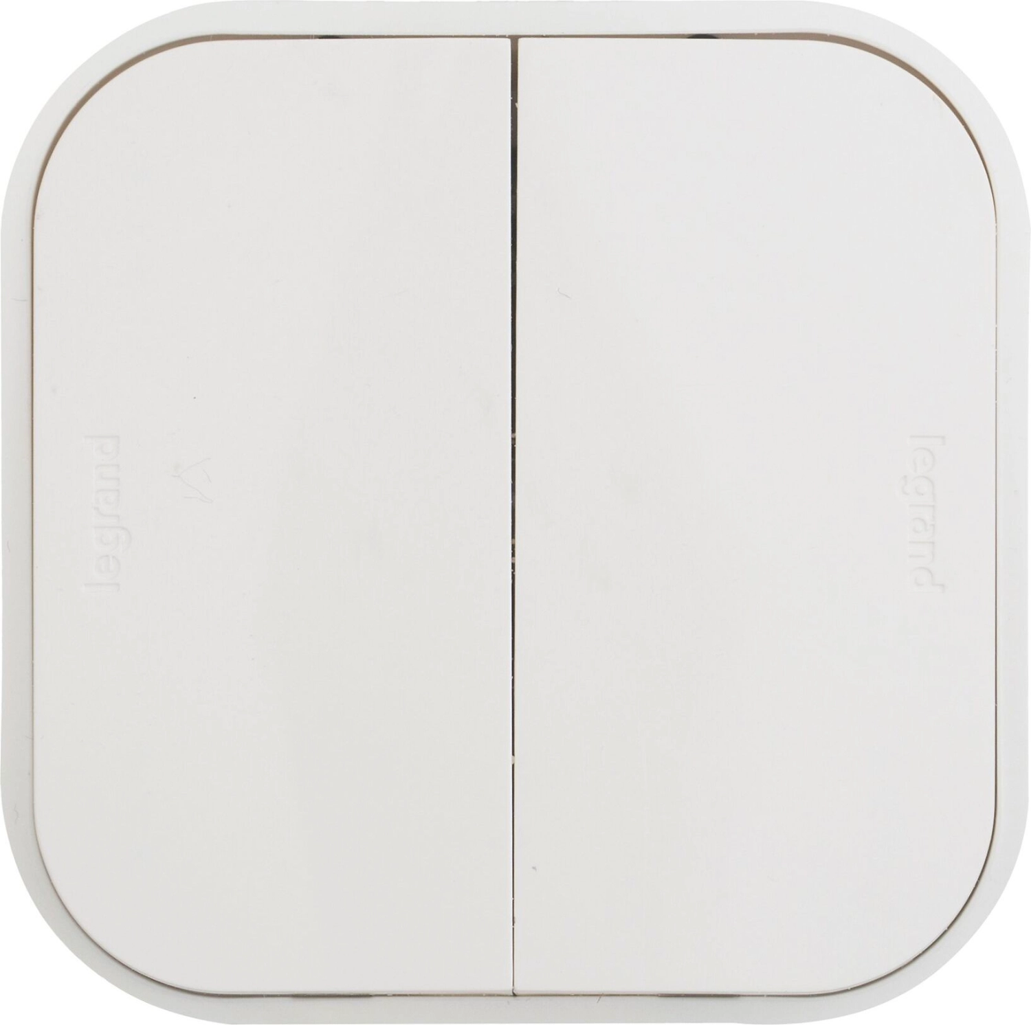 Выключатель Legrand Quteo двухклавишный IP 20 белый