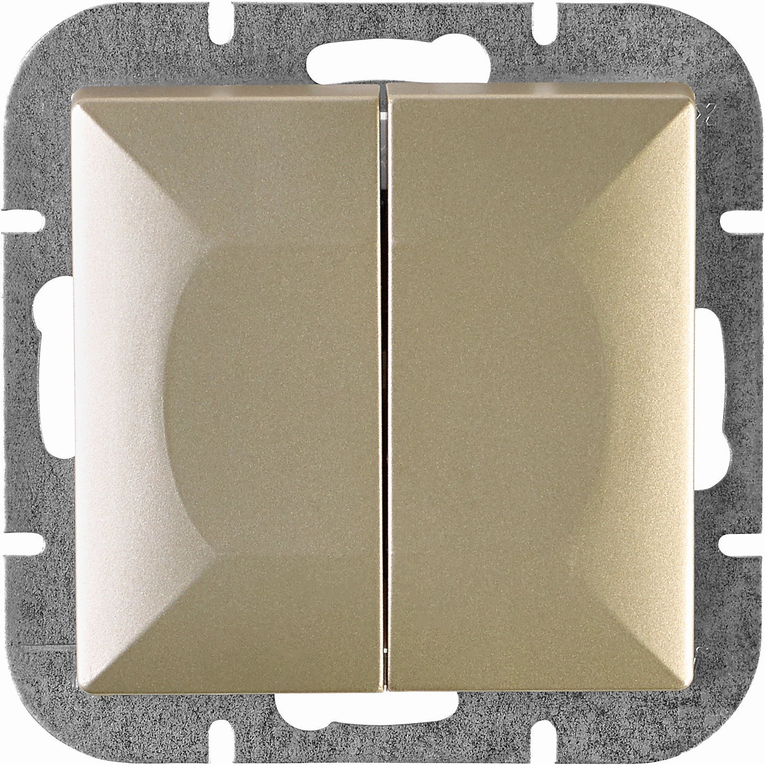 Выключатель OBI Julietta 2 клавиши бежевый