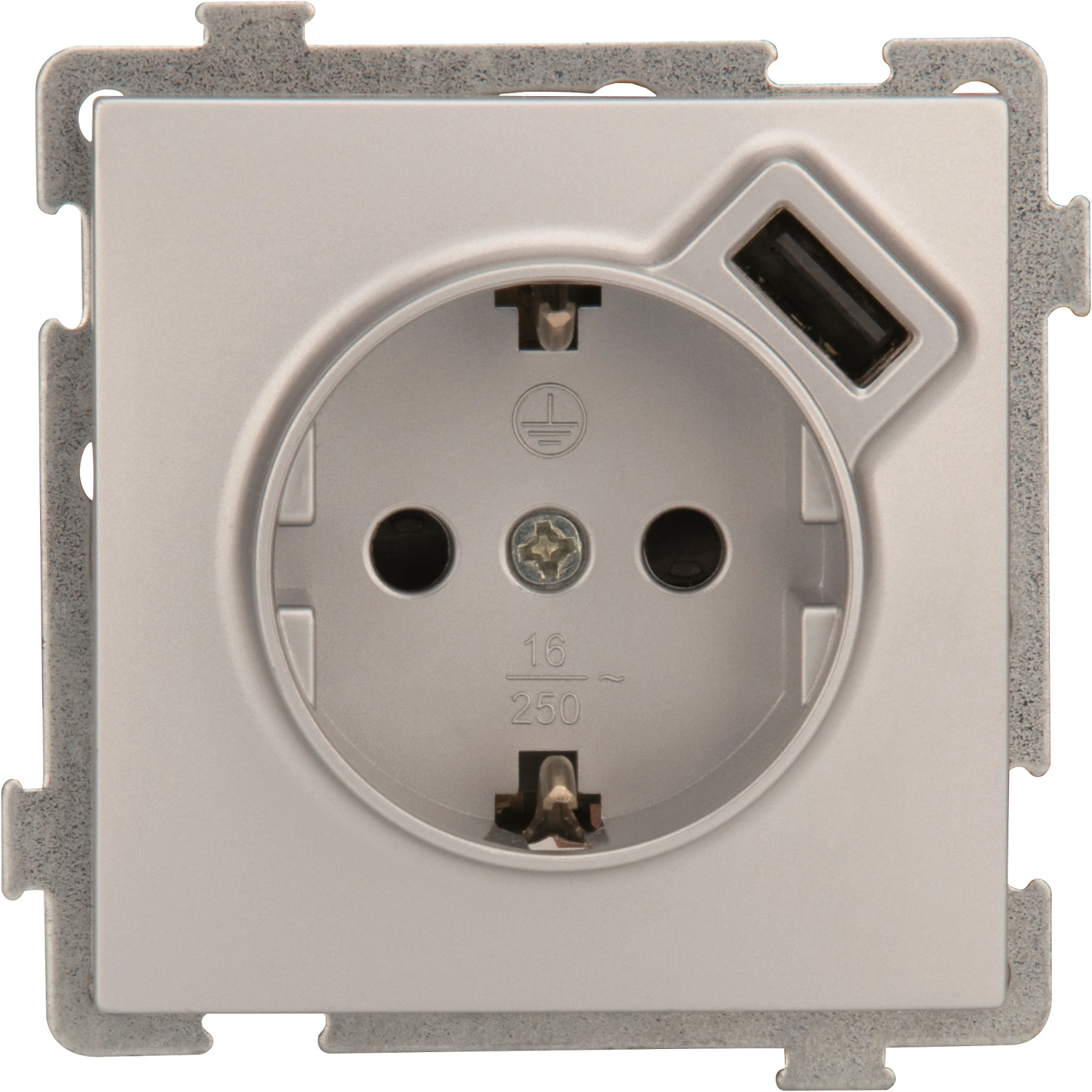 Розетка OBI MARIBO 311619 серебро