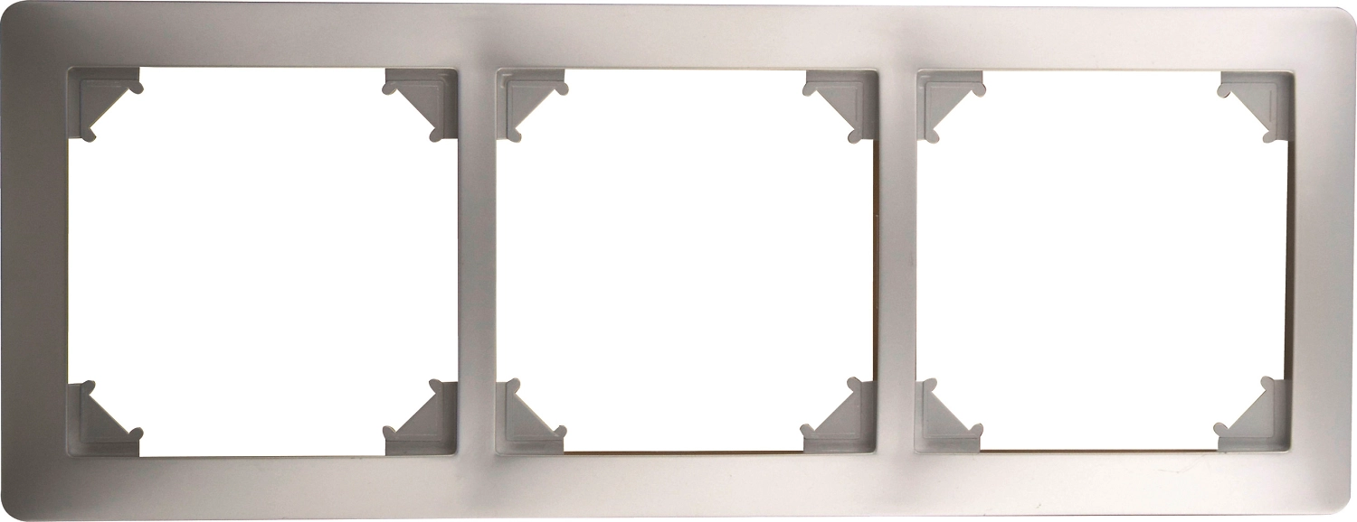 Рамка OBI MARIBO 3 поста серебро