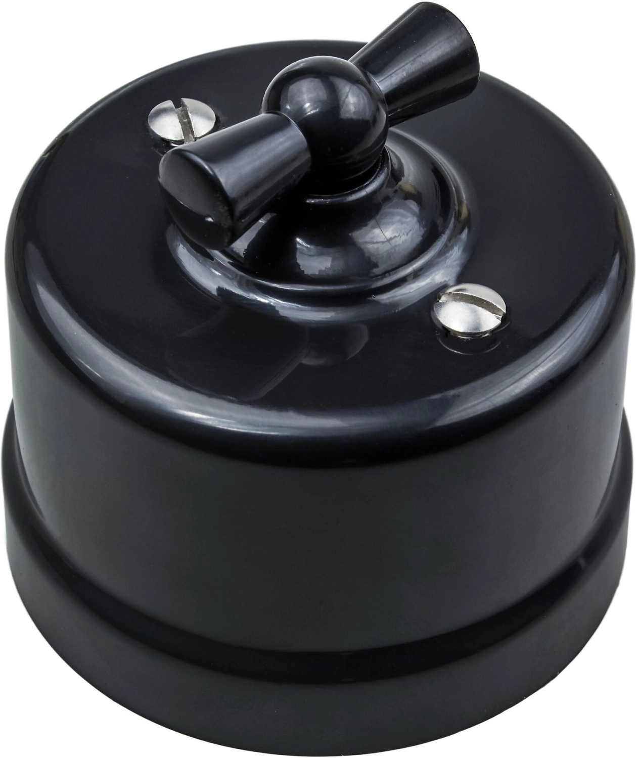 Выключатель   BIRONI 2 клавиши черный