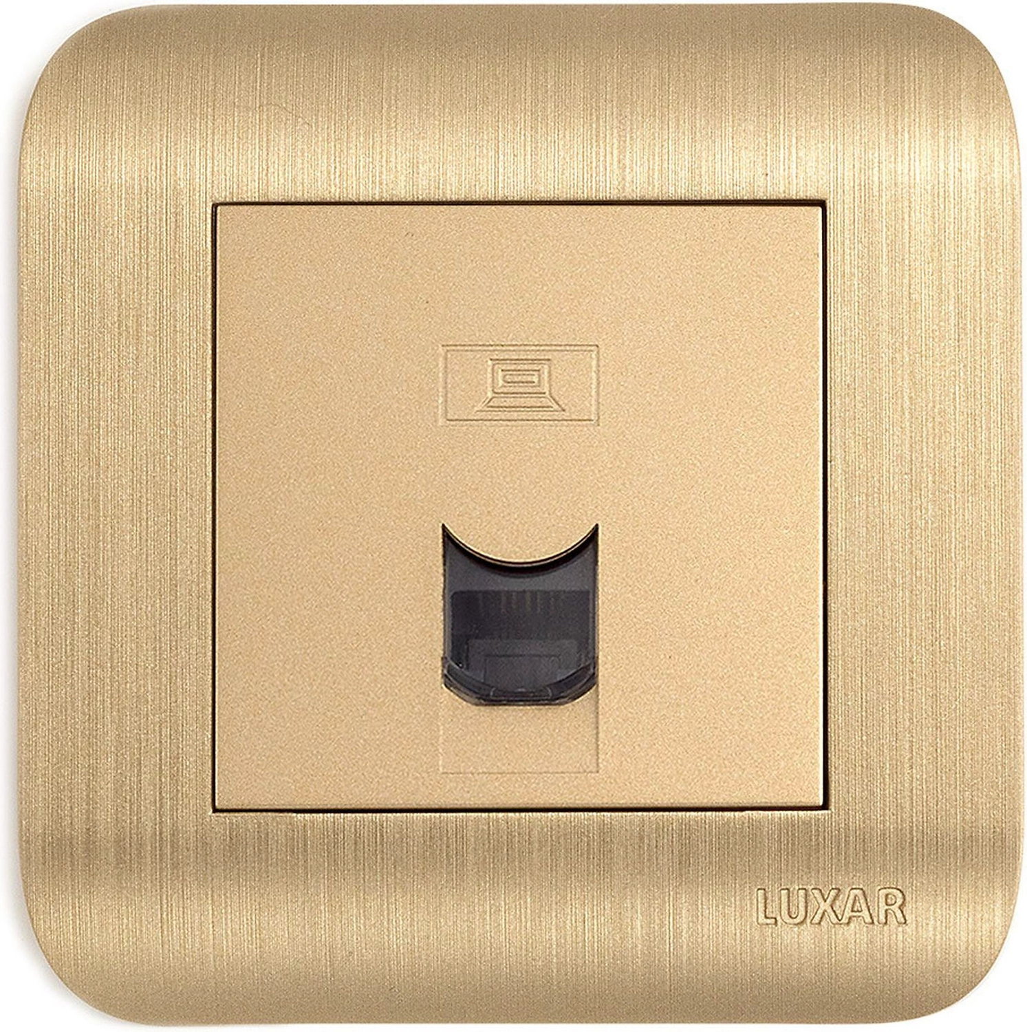 Розетка LUXAR Deco RJ-45 шампань