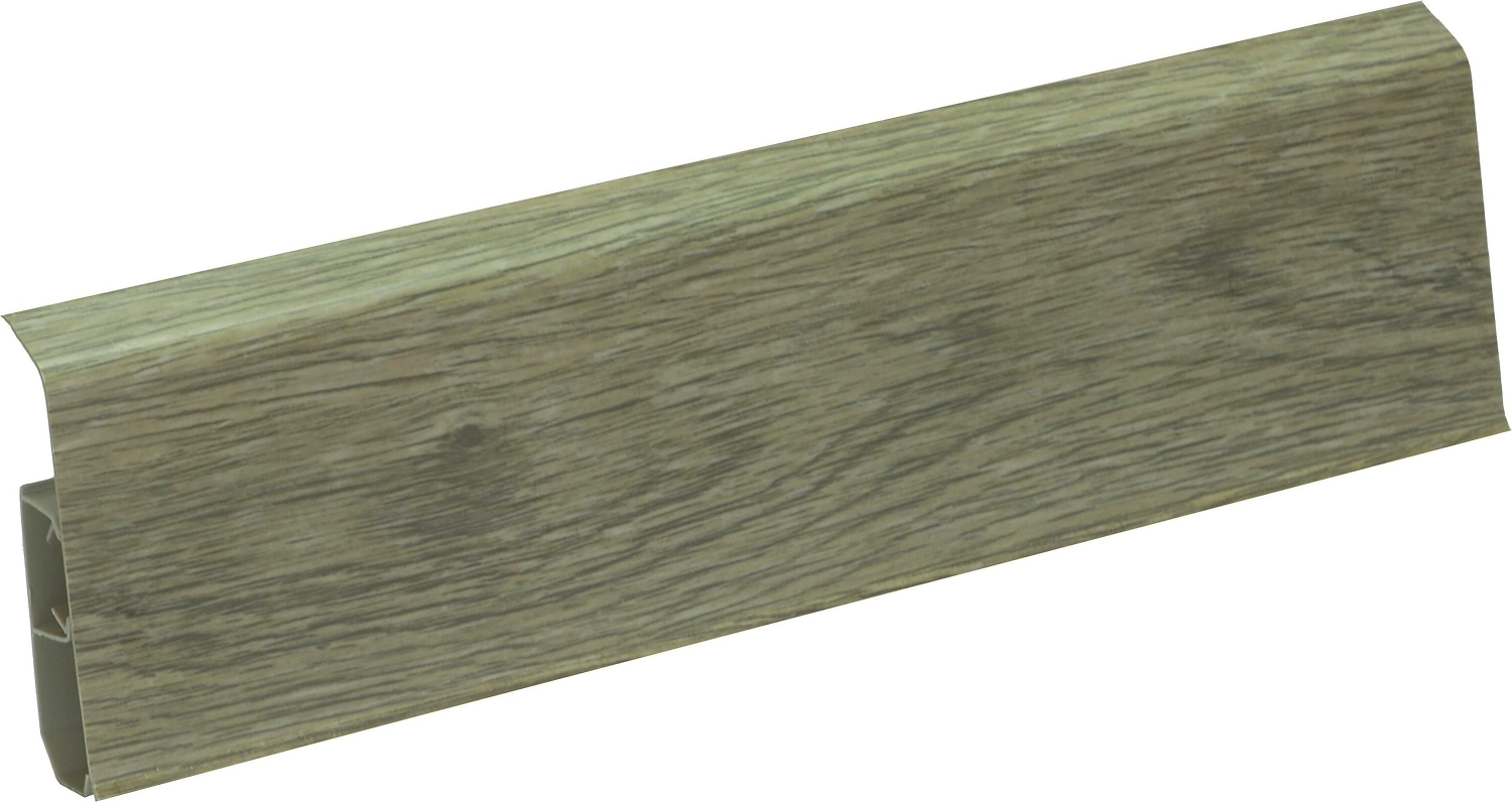 Напольный плинтус WINART QUADRO ПВХ Альпака 2200x80 мм