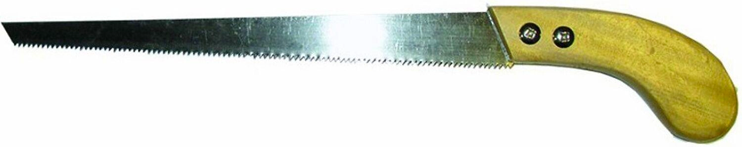 Прямая ножовка с деревянной ручкой 300 мм серая