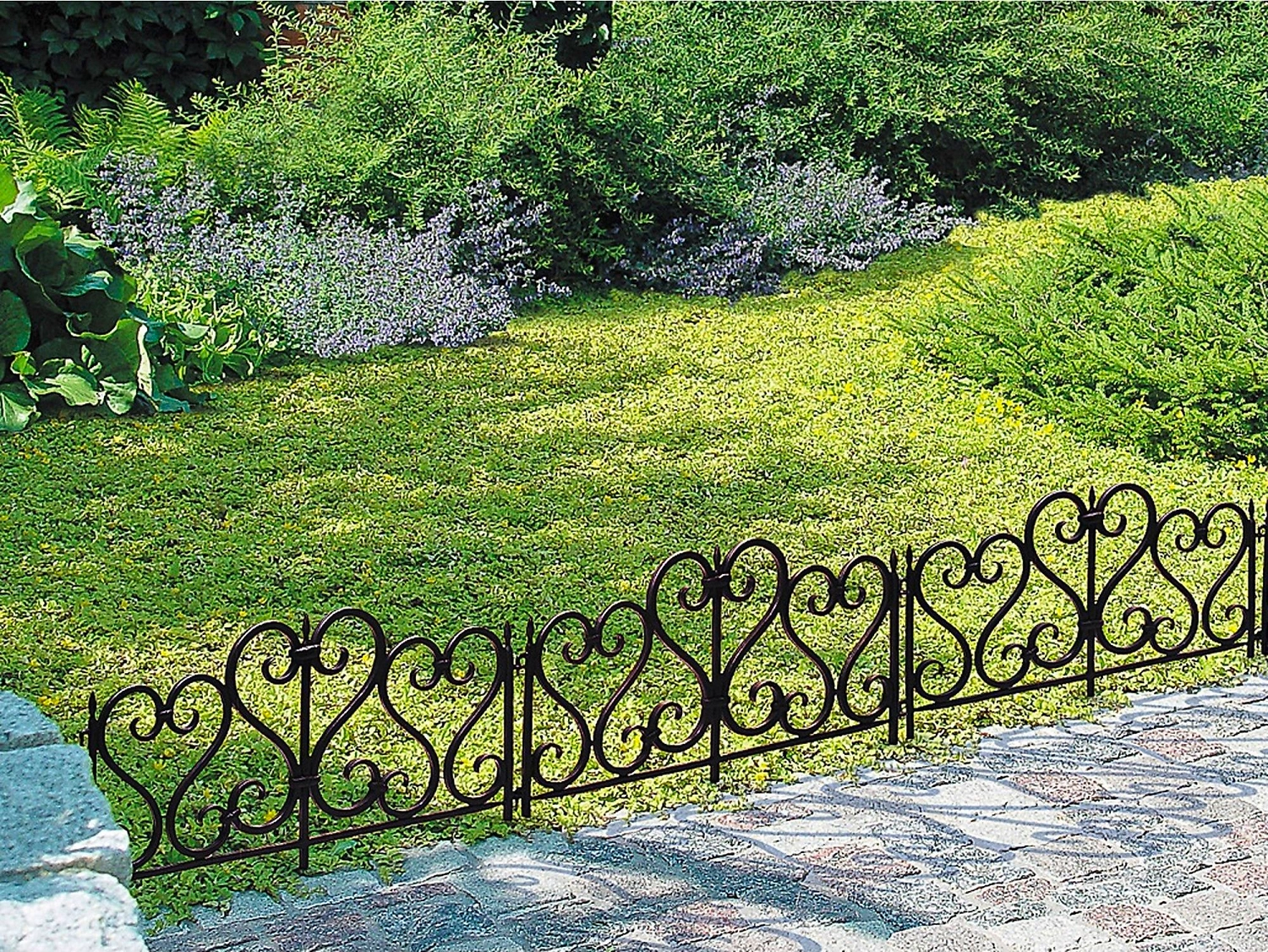 Забор для клумб МастерСад Ажурное 300 см черный