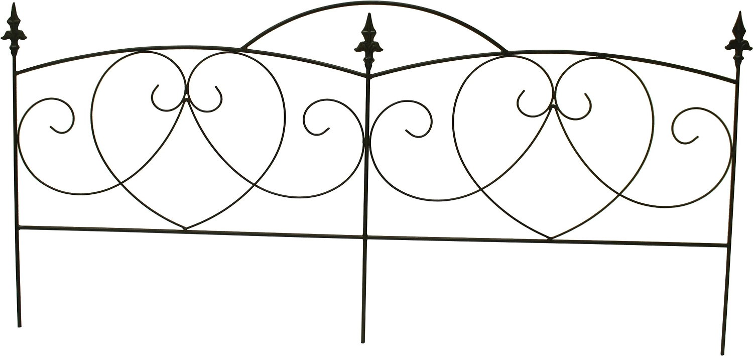 Заборчик для клумб Сердца 100 см черный
