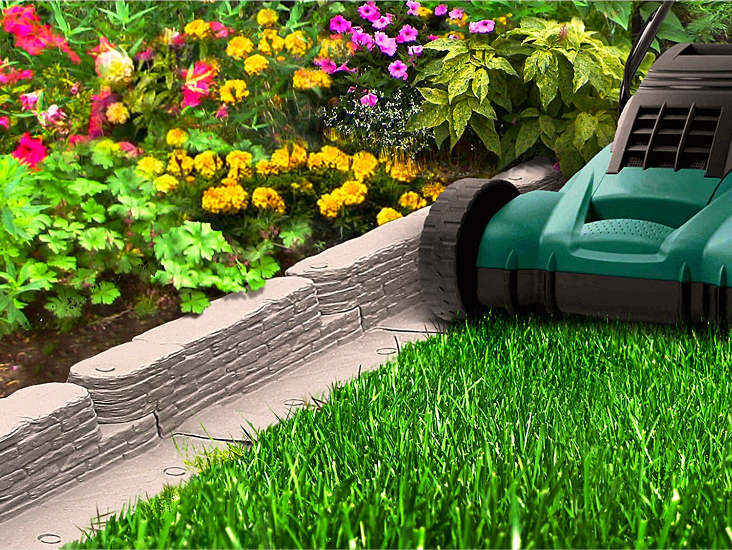 Бордюр для клумб МастерСад Лабиринт 300 см серый