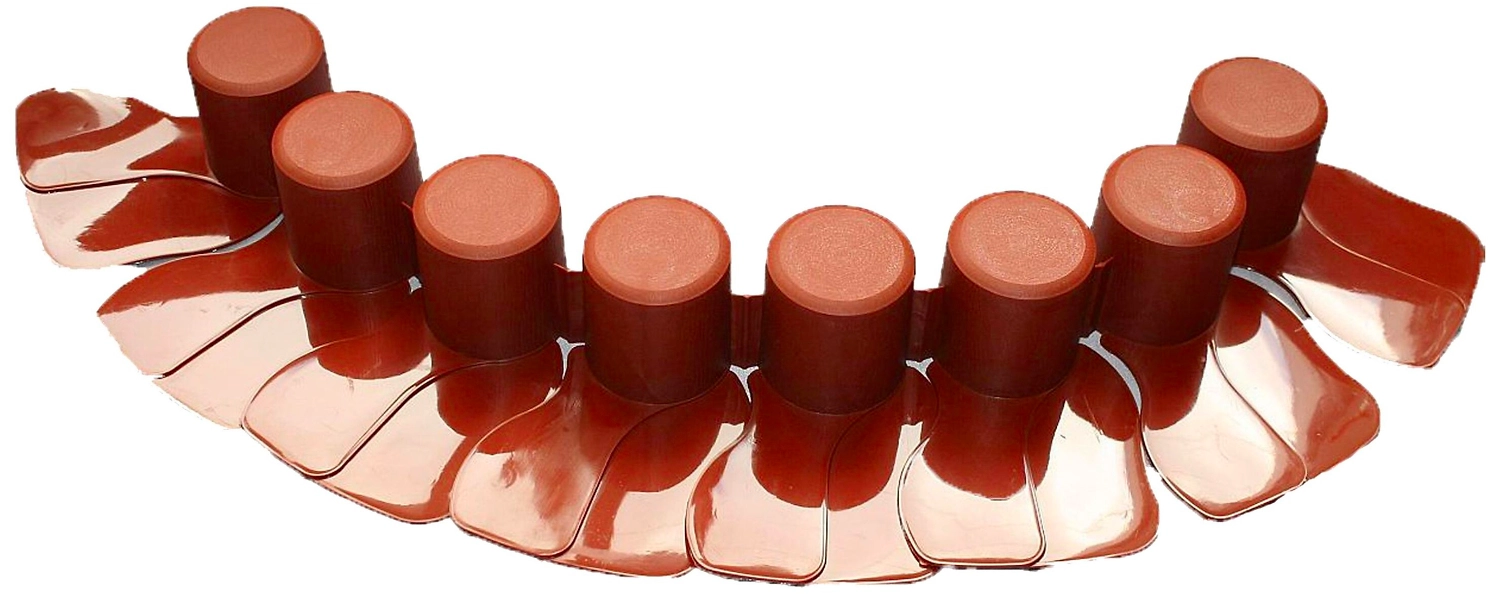 Бордюр для клумб Веер 310 см терракотовый