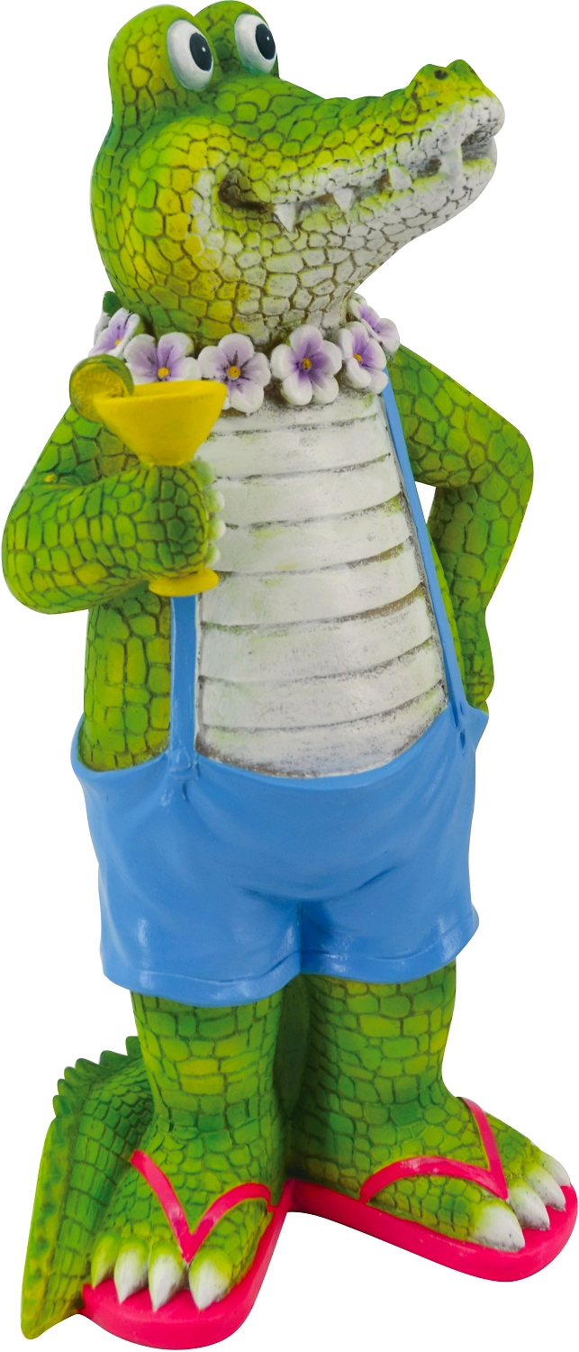 Фигура садовая Crocodile with drink 38x16x16 см