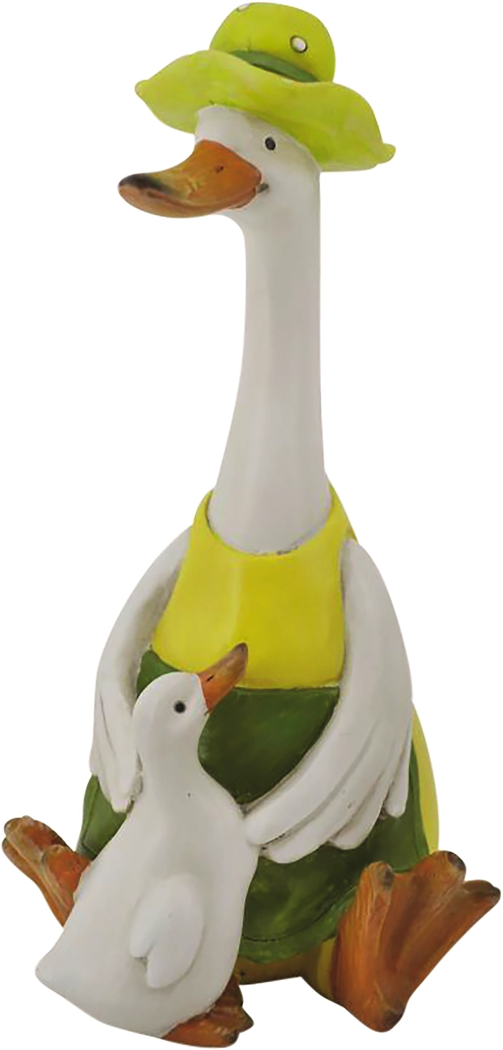Садовая фигура Утка с утенком 23 см