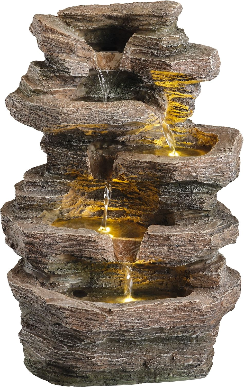 Фонтан садовый Waterfall LED 21x27x39 см