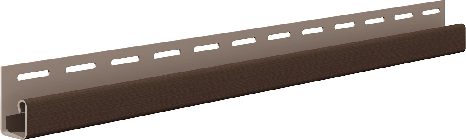 J-профиль ПВХ VOX темно-коричневый 3005 мм