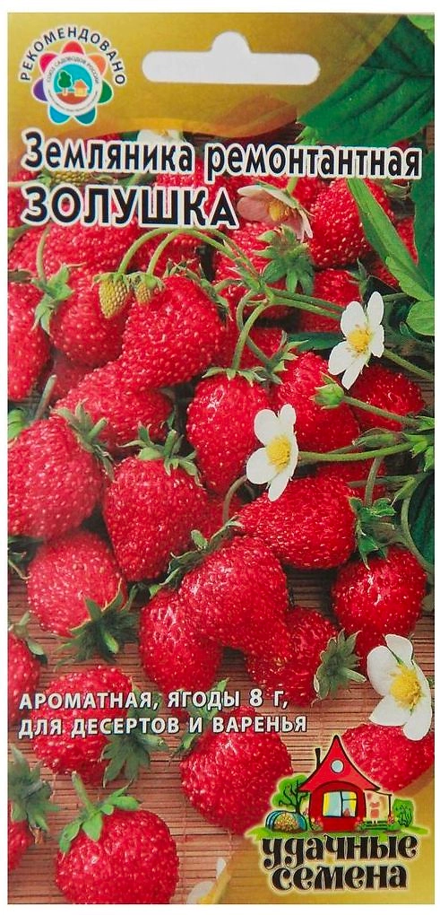 Семена Земляники ремонтантной Удачные семена Золушка 0,3 г