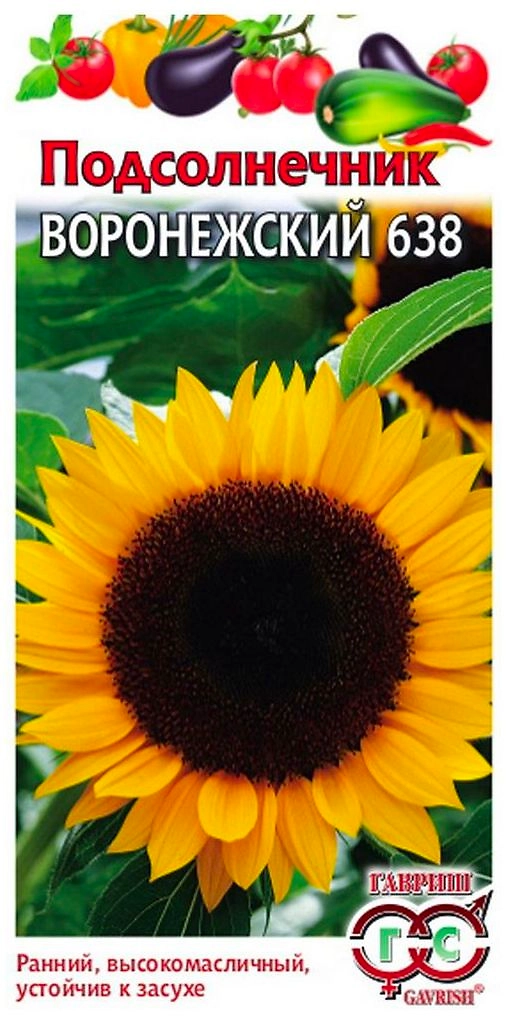 Семена Подсолнечника ГАВРИШ Воронежский 638 10 г