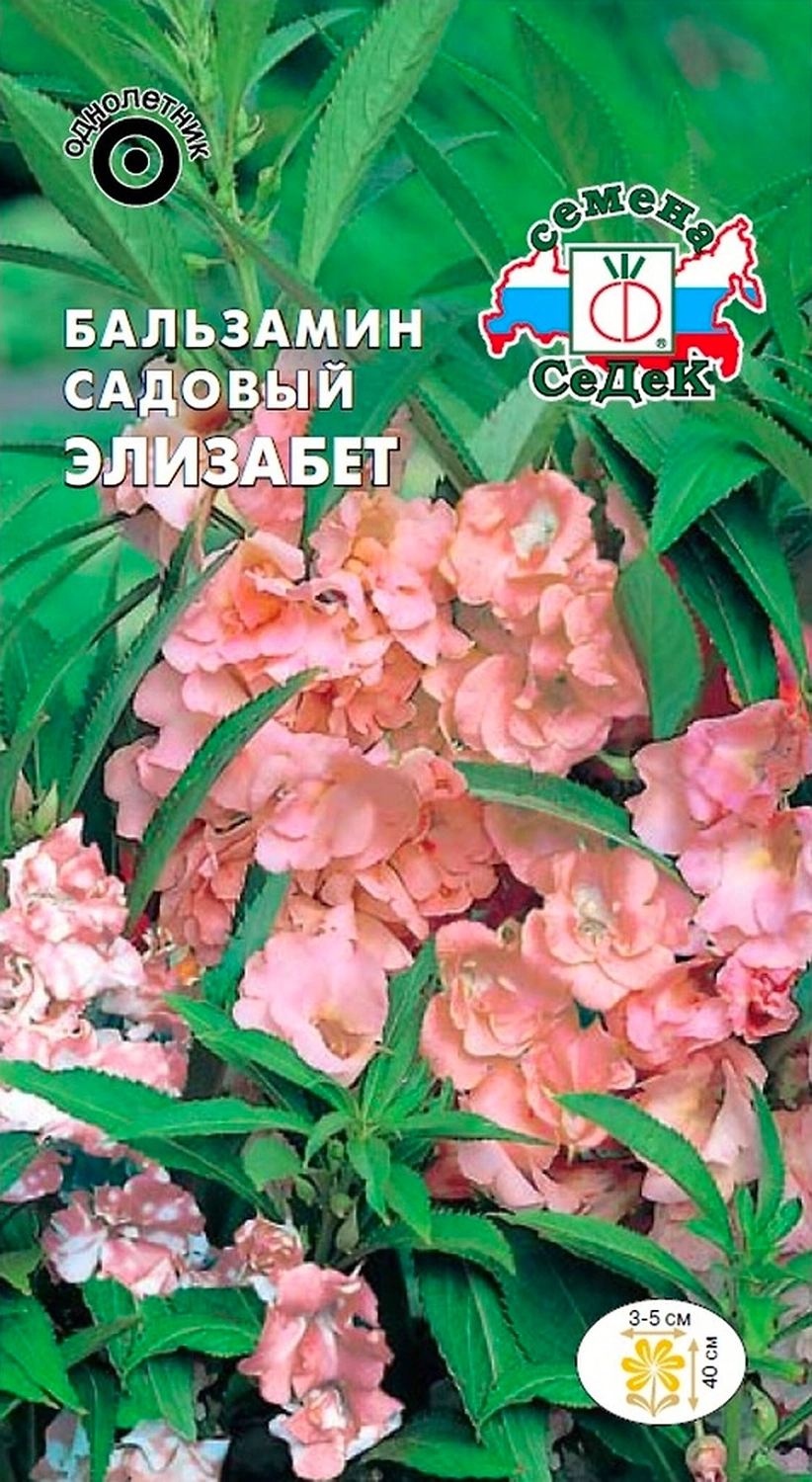 Семена бальзамина СеДеК Элизабет лососево-розовые 1 г