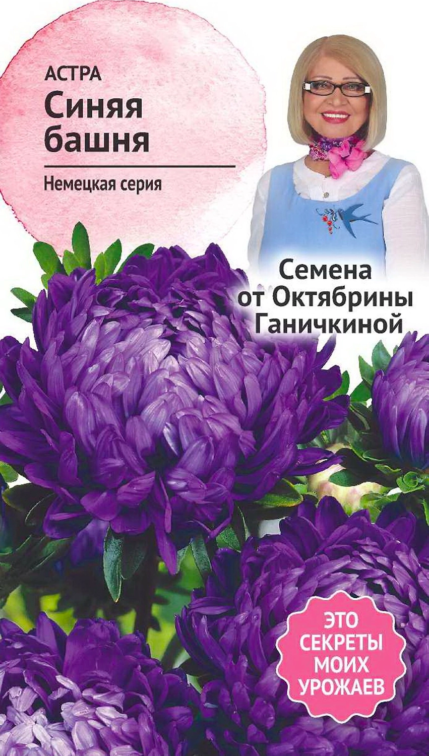 Семена Астры Октябрина Ганичкина Синяя башня 0,3 г