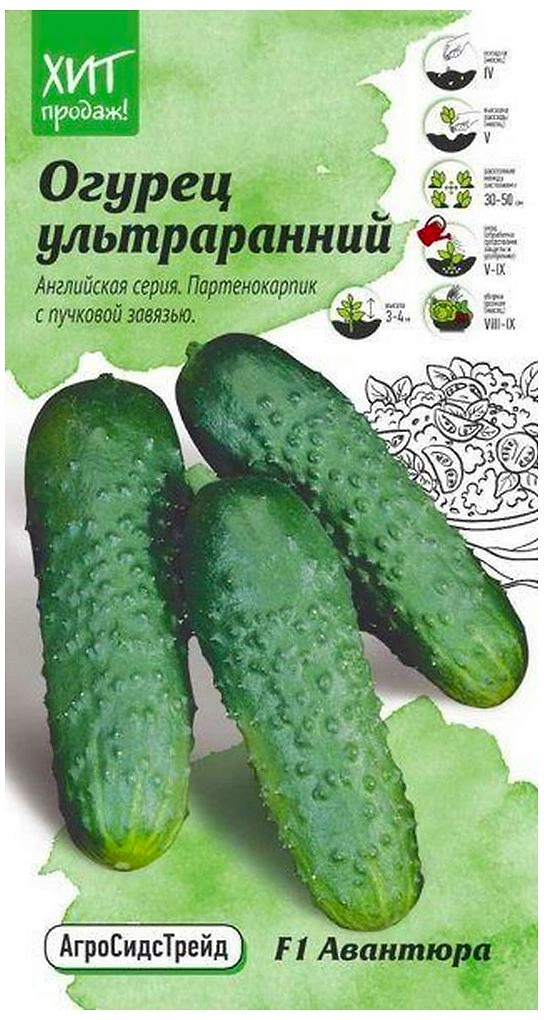 Семена Огурца АгроСидсТрейд Авантюра F1 7 шт
