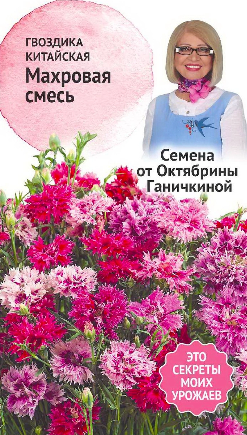 Семена Гвоздики китайской АгроСидсТрейд Махровая смесь 0,2 г