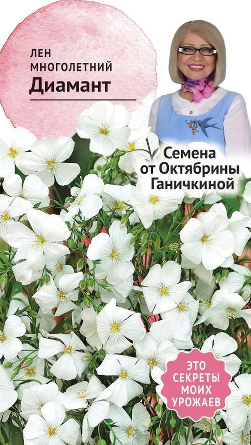 Семена Льна многолетнего Октябрина Ганичкина Диамант 10 шт
