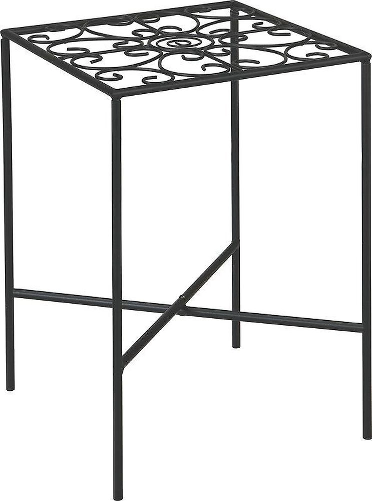 Подставка для цветов металл черная H28 см