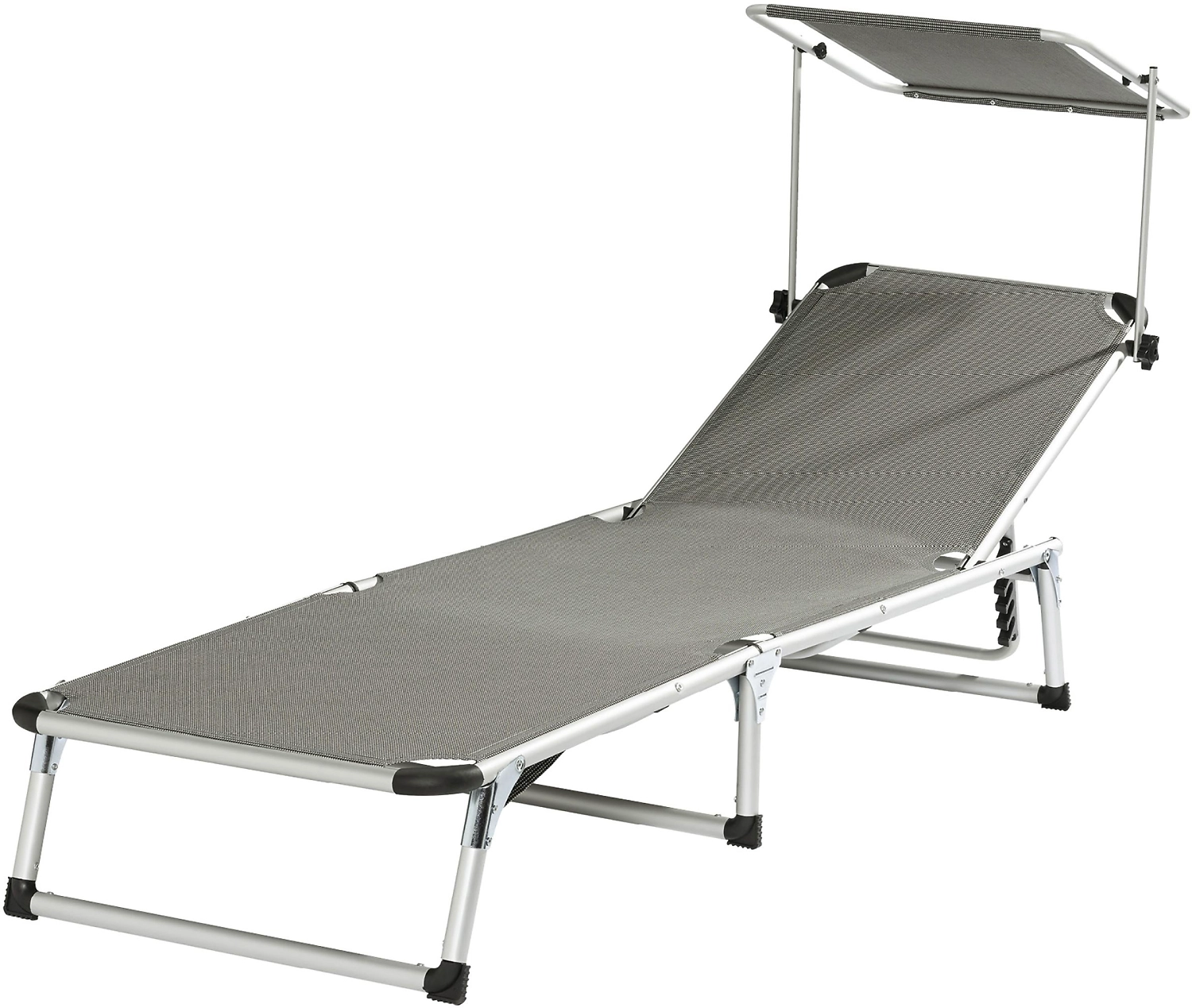 Шезлонг складной Atoka серый