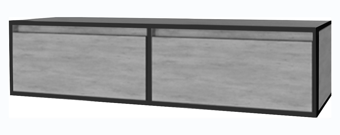 Тумба подвесная под раковину SANITA LUXE Infinity 30x120 см серый