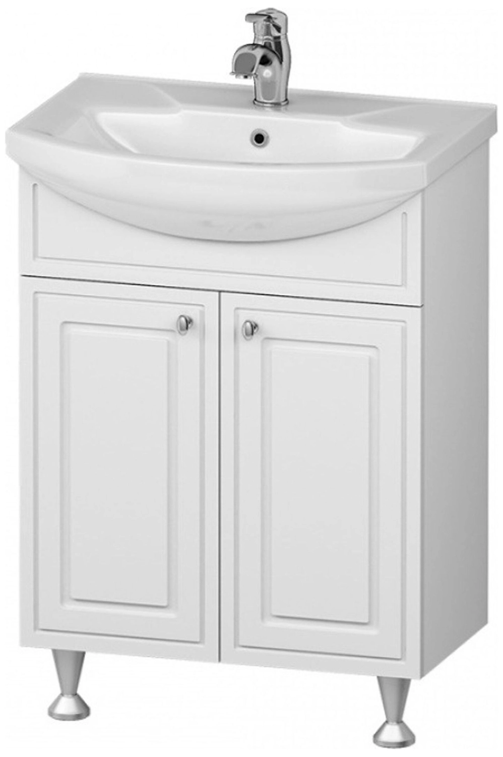 Тумба напольная с раковиной RedBlu by Damixa Palace One 60 см МДФ белый