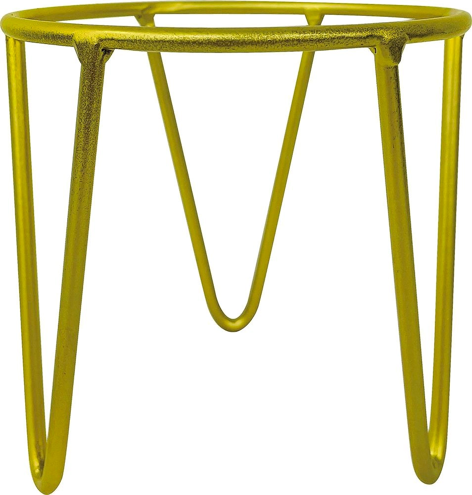 Подставка для цветов металл золотая 15x15x15 см