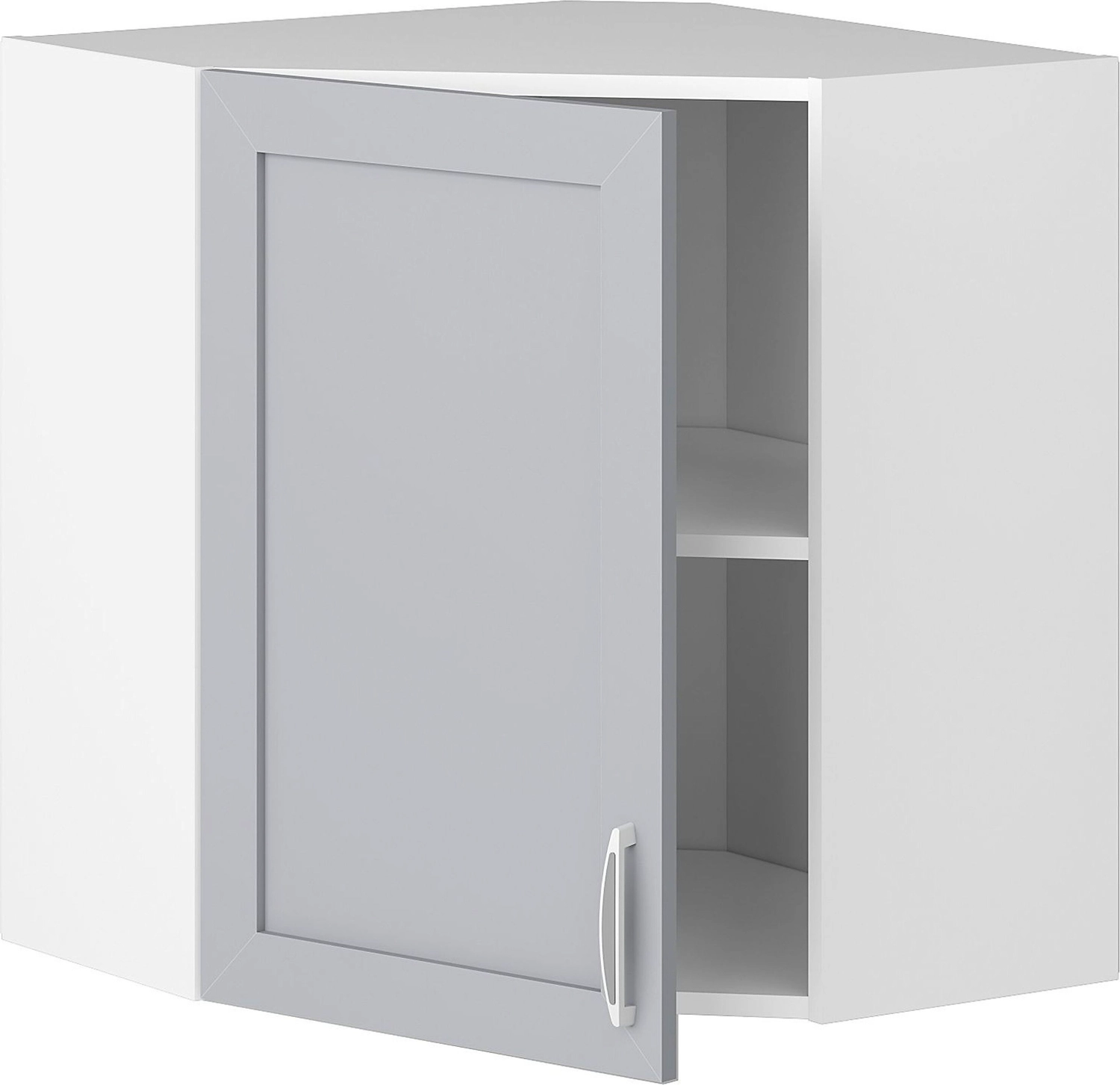 Шкаф навесной угловой Сапфир 60х90 см ДСП голубой