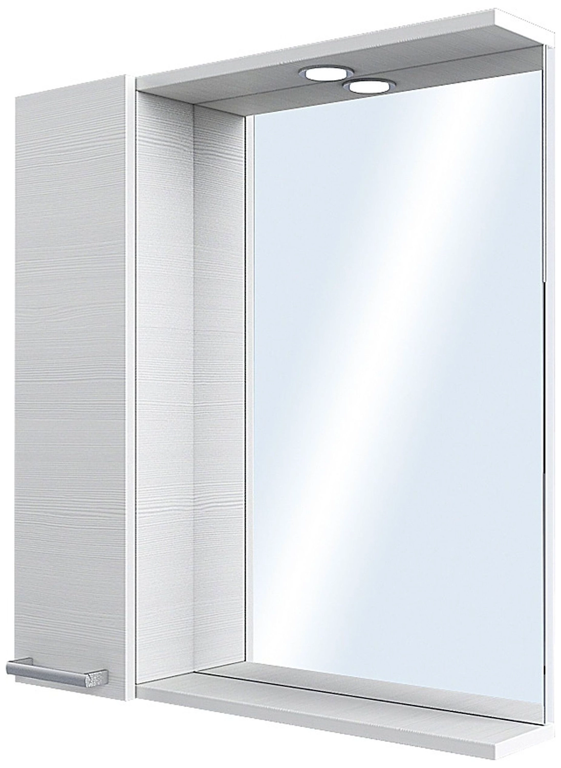 Шкаф зеркальный навесной универсальный AQUATON Ронда 72х60 см ДСП дуб сомерсет