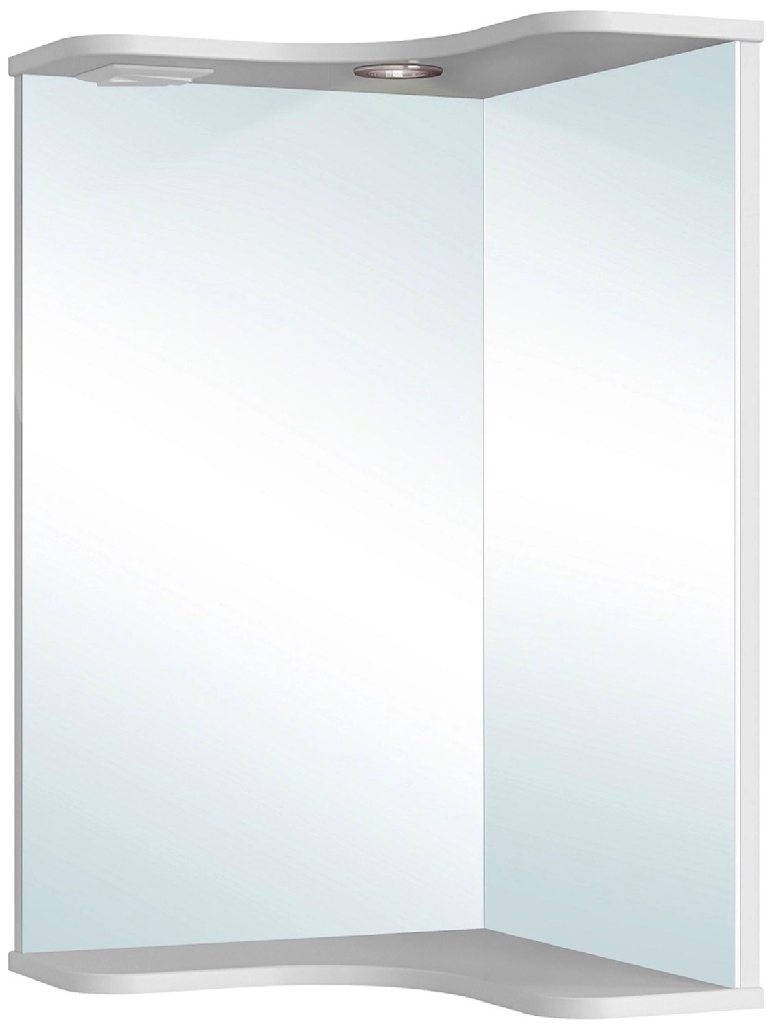 Шкаф навесной под раковину Runo Классик угловой 75х45 см МДФ белый