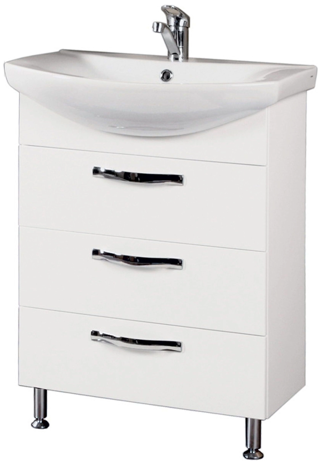 Тумба напольная под раковину AQUATON Ария 83,3х59,4 см МДФ белая