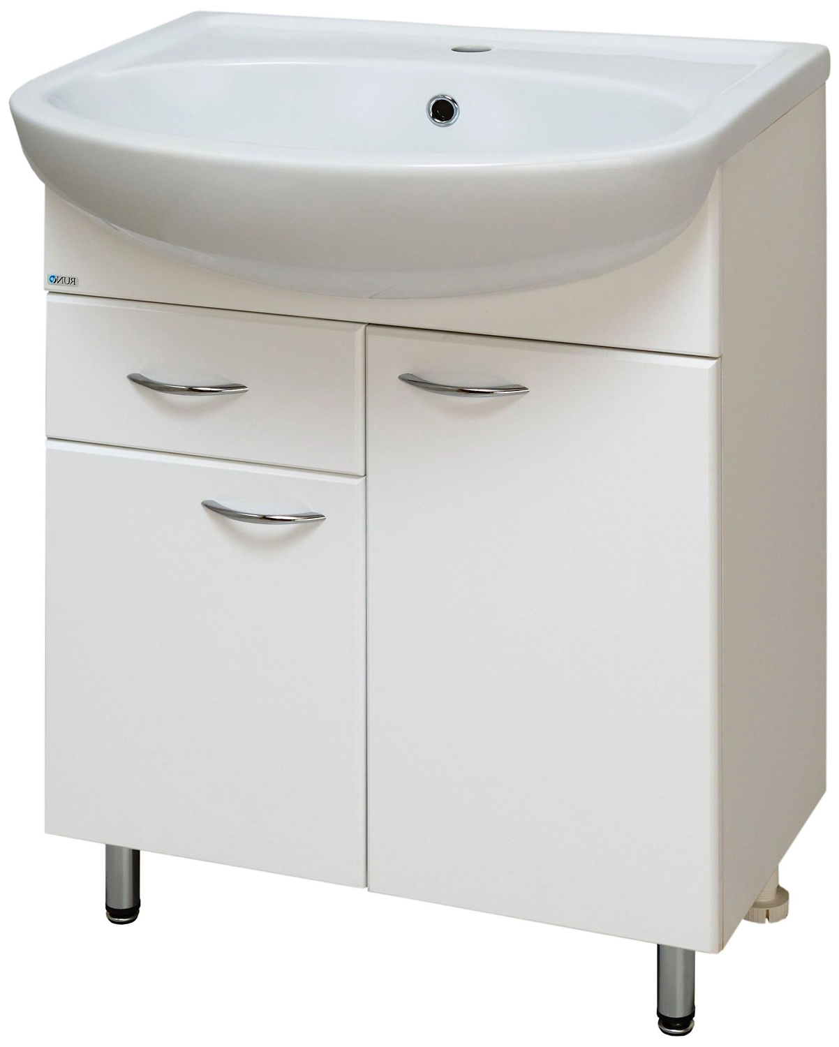 Тумба напольная под раковину Runo Уют 80х59,5 см МДФ белая