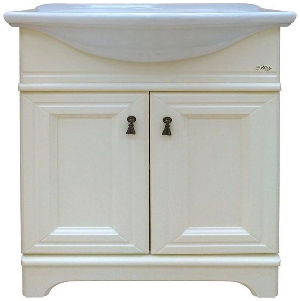 Тумба напольная под раковину MISTY Лувр 85х74,5 см массив слоновая кость