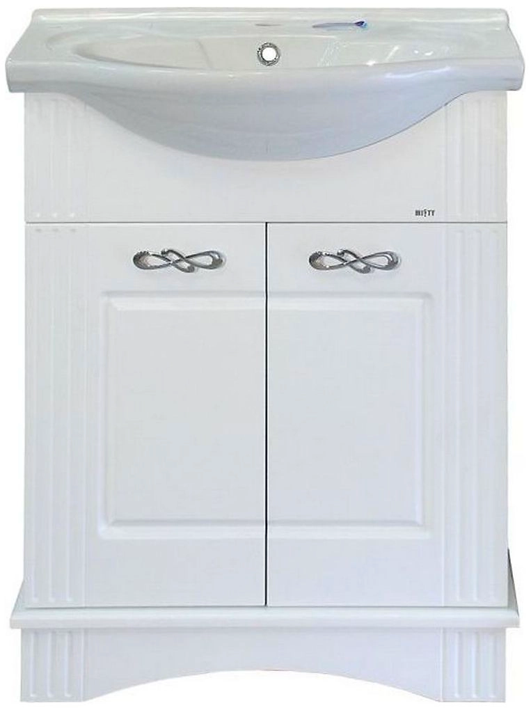 Тумба напольная под раковину MISTY Эльбрус 85х66 см МДФ белая